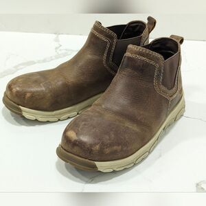 Carolina Women's Aluminum Toe brown work leather Boots oil & slip resistant 6.5